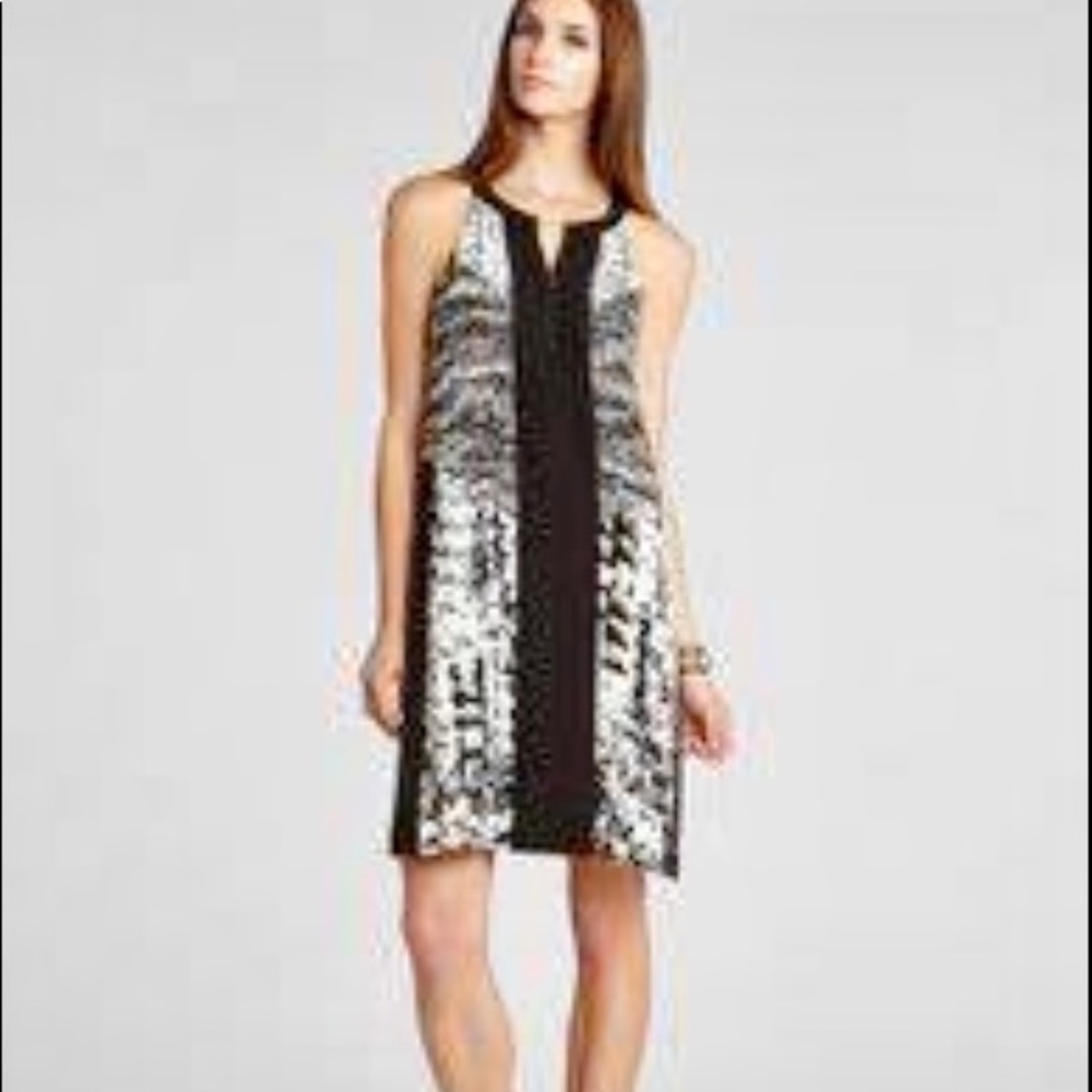 BCBGMaxAzria Ava Black/White Print Dress - XS